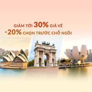 Vietnam Airlines ưu đãi 30% giá vé quốc tế