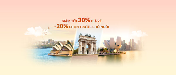 Vietnam Airlines ưu đãi 30% giá vé quốc tế