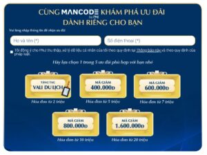 Ưu đãi PNJ MANCODE mới nhất
